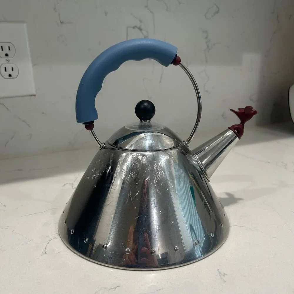 Alessi 9093 Bird Whistle Kettle: Michael Graves Stainless Steel Teapot